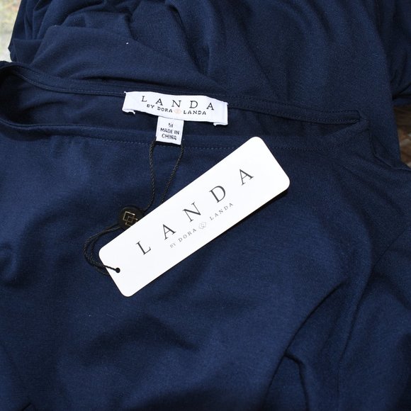 Landa Navy Blue Maxi Dress NWT - Picture 3 of 3